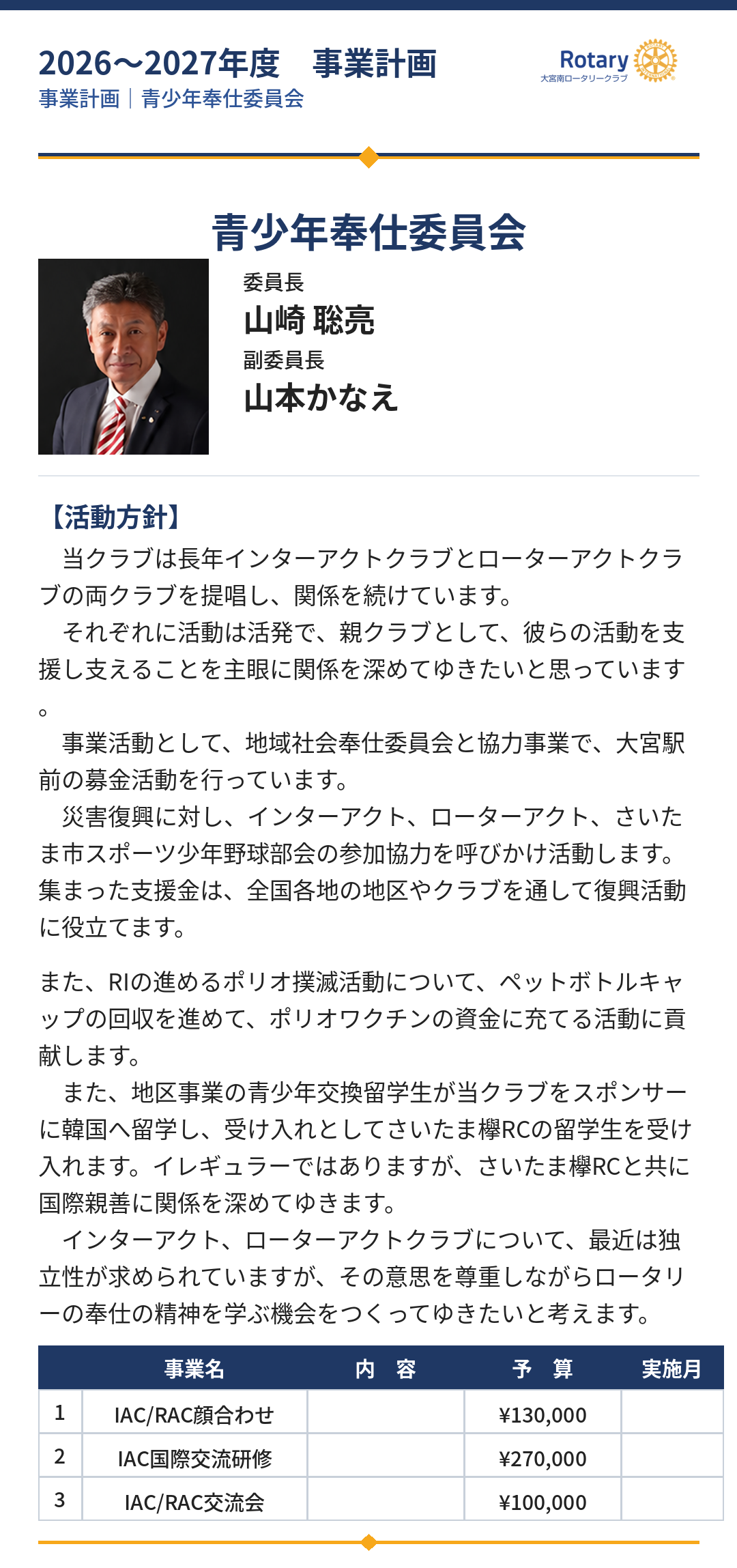 大宮南ロータリークラブ2026-2027